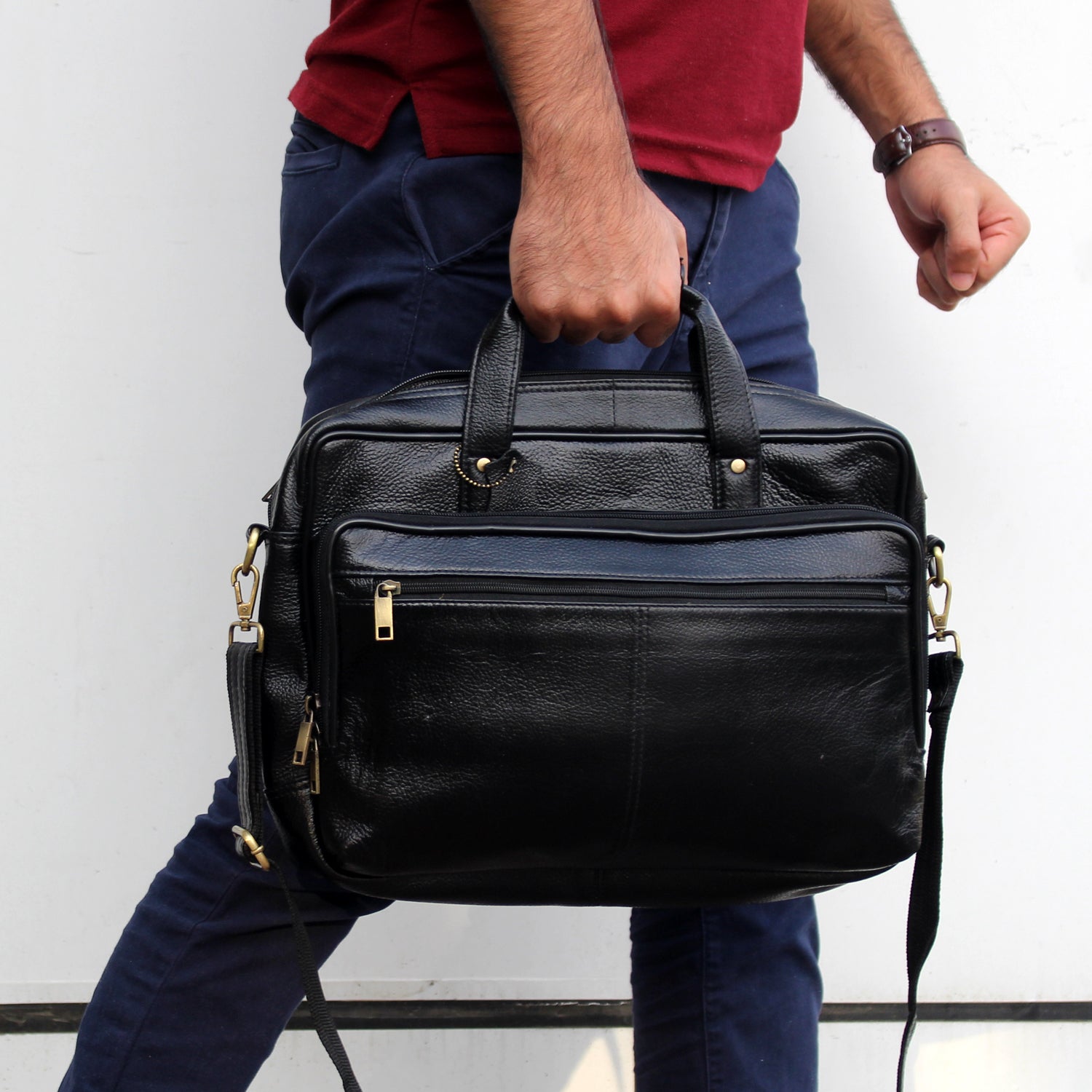 Genuine Real Leather Laptop Bag 16 inches Briefcase Men/Women Handmade Messenger Adjustable Shoulder Bag for Business Office Travel Genuine Real Leather Laptop Bag 16 inches Briefcase Men/Women Handmade Messenger Adjustable Shoulder Bag for Business Office Travel
